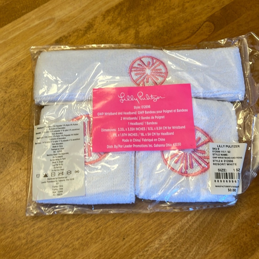 Lilly Pulitzer brand new sweatbands